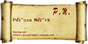 Pócza Márk névjegykártya