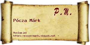 Pócza Márk névjegykártya