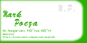 mark pocza business card